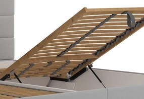 Posteľ Windy 180x200 cm, svetlo šedá tkanina