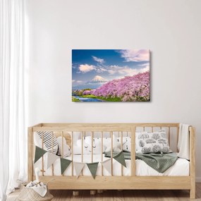 Obraz - Japonská jarná krajina (90x60 cm)