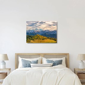 Sklenený obraz - horská panorama (70x50 cm)