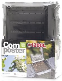 Kompostér, 1200 l, čierna