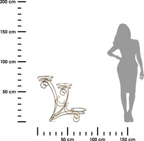 STOJAN NA KVETINÁČ FIORINA 79X79 CM ZLATÁ