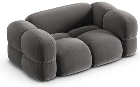 Sivá zamatová pohovka 180 cm Loretto – Cosmopolitan Design