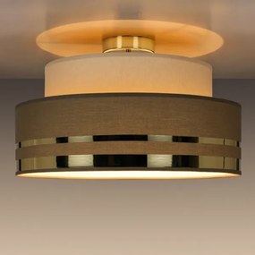 Stropné svietidlo TAMI 1xE27/60W/230V pr. 40 cm béžová/hnedá/zlatá