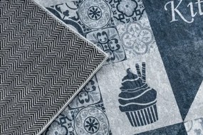 Protišmykový koberec / behúň ANDRE 44211 sivý / strieborný