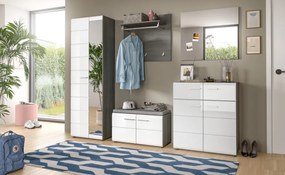 Šatníkový panel s policou Salsa, 80 cm, sivý dub