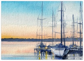 Obraz - Lodičky, aquarel (70x50 cm)
