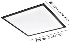 Eglo 900819 - LED Stropné svietidlo SALOBRENA LED/33W/230V 60x60 cm čierna