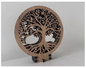 Li-Go 23577/DUB2 - LED stmievateľná stolová dekorácia LED/12W/230V 20x22 cm dub