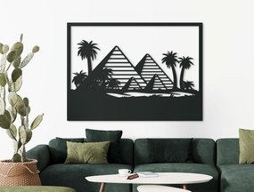 drevko Obraz Pyramídy v Gíze Rozmer obrazu: 47,5 x 65 cm, Farba dekorácie: Čierna