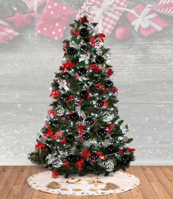 Tutumi, vianočné ozdoby na stromček 30ks SYSD1688-061, priehľadná-čierna, CHR-08413