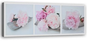 Gario Obraz na plátne Ružové kvety pivonky Rozmery: 90 x 30 cm