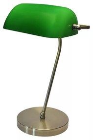 Kancelárska lampa Banker Nilsen E27 BRASS / GREEN 12616