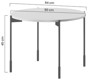 Okrúhly Konferenčný stolík Sonatia 60 cm - olivová