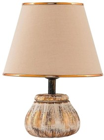 Stolná lampa RAMZES 1xE27/40W/230V krémová/zlatá