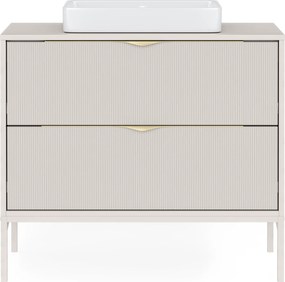 Skříňka pod umyvadlo Livia s deskou 84 cm kašmírová
