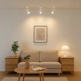Bodové svietidlo Pipe Ring, 1x biele kovové tienidlo, w