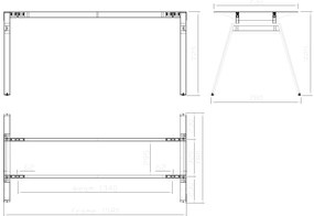 Kancelársky stôl PRIMO SIGMA, 160x80 cm, sivá podnož, biela