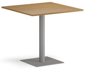Konferenčný stolík ENZO, 80x80 cm, sivostrieborná podnož, buk