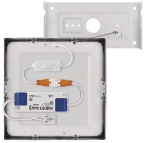 LED Stropné svietidlo LED/12,5W/230V 3000/3500/4000K 17x17 cm chróm