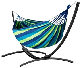 LEAN Hojdacia sieť so stojanom 200x120cm - Zeleno-modrá