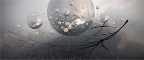 Obraz abstraktných gulí (120x50 cm)
