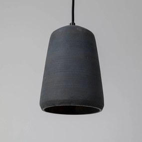 KARE Dining Concrete závesná lampa, 3-pl., čierna