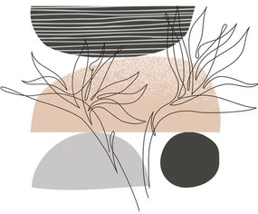 Obraz - Line art kvety N⁰2 (90x60 cm)