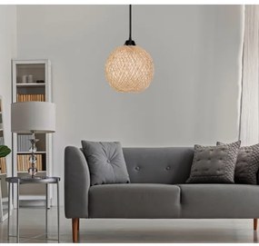 Luster na lanku JUTE 1xE27/60W/230V béžová