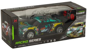 KIK Športové RC auto na diaľkové ovládanie, modro-zelené, 23 cm