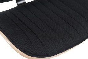 Barová stolička Clawson - látka, chróm rám - natura/čierna