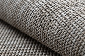 Šnúrkový koberec SIZAL FLOORLUX 20580, hladký strieborno/ čierny