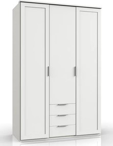 Šatníková skriňa Nadja, 135 cm, biela