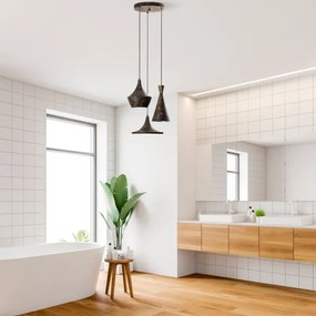 Luster na lanku TOM 3xE27/40W/230V šedá