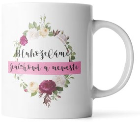 Sablio Hrnek Gratulujeme nevěstě a ženichovi - 200 ml - espresso