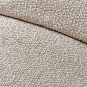 Svetlohnedé krepové obliečky na dvojlôžko/predĺžené 230x220 cm Crinkle Seersucker – Catherine Lansfield