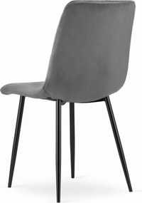 Set 4 kresiel TURIN - tmavosivý zamat