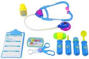 Lean Toys Lekárska súprava v modrom kufríku