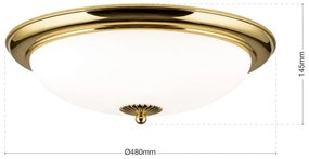 Orion - Stropné svietidlo EMPIRA 3xE27/40W/230V pr. 48 cm zlaté