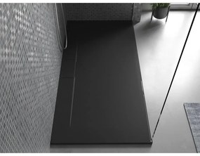 Mexen Egon, SMC obdĺžniková sprchová vanička 160 x 90 cm, čierna, 4R709016