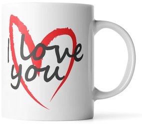 Sablio Hrnek I Love you srdce - 890 ml - XXL