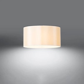 Stropné svietidlo Otto, 1x biele textilné tienidlo, (biele sklo), (fi 50 cm)