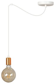 SPARK 1  | moderná medená závesná žiarovka Farba: Biela