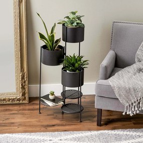 Tutumi Tutumi, stojan na kvetiny 80cm FH-3, čierna matná, HOM-02814