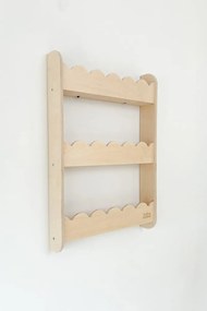 Detská nástenná polica malá – 3 úrovne úložného priestoru Biela