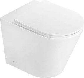 Mexen Rico stojaca WC misa Rimless s pomaly padajucim slim sedadlom, duroplast, biely lesk - 32724000