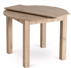 Sada stola HARRY 102-142 cm Artisan Oak a 4 stoličiek FREDY sivých farieb