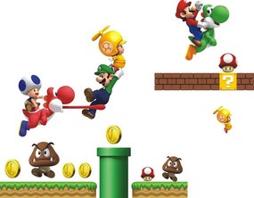 Veselá Stena Samolepka na stenu na stenu Super Mario Veľkosť: 72 x 60 cm