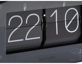 Karlsson 5976BK Dizajnové nástenné/pracovné hodinyčierne, 21 cm