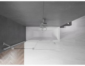 Mexen Velar, 2-krídlová posuvná vaňová zástena 140 x 150 cm, 8mm číre sklo, chrómový profil, 896-140-000-01-01
