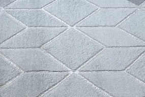 Koberec MEFE B400 Kocka, geometrický 3D štrukturálny - sivý